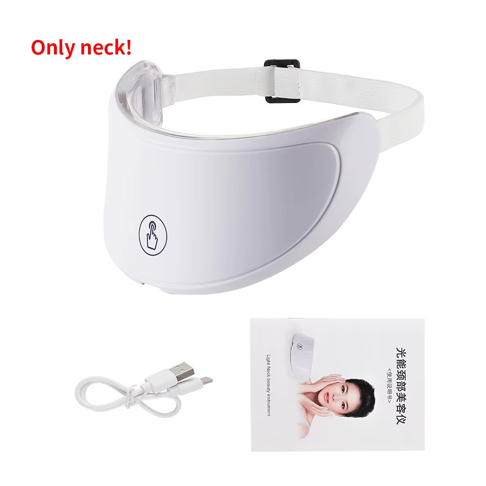 Máquina De Belleza Facial LED Inalámbrica De 7 Colores Photon Facial Cuello Piel Apretar Rejuvenecimiento Mascarilla Facial Para El Cuello